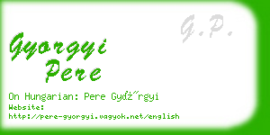 gyorgyi pere business card